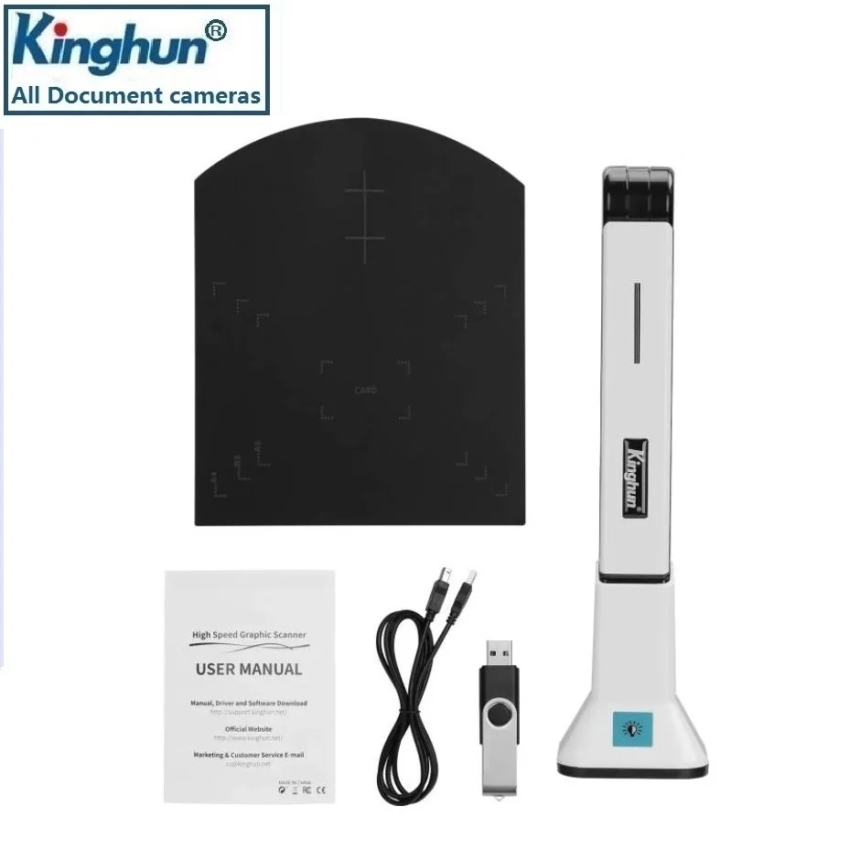 Kinghun KC5M01 scanner A4 Portable 13 mega pixel cmos document scanning camera visualizer presenter for teachers