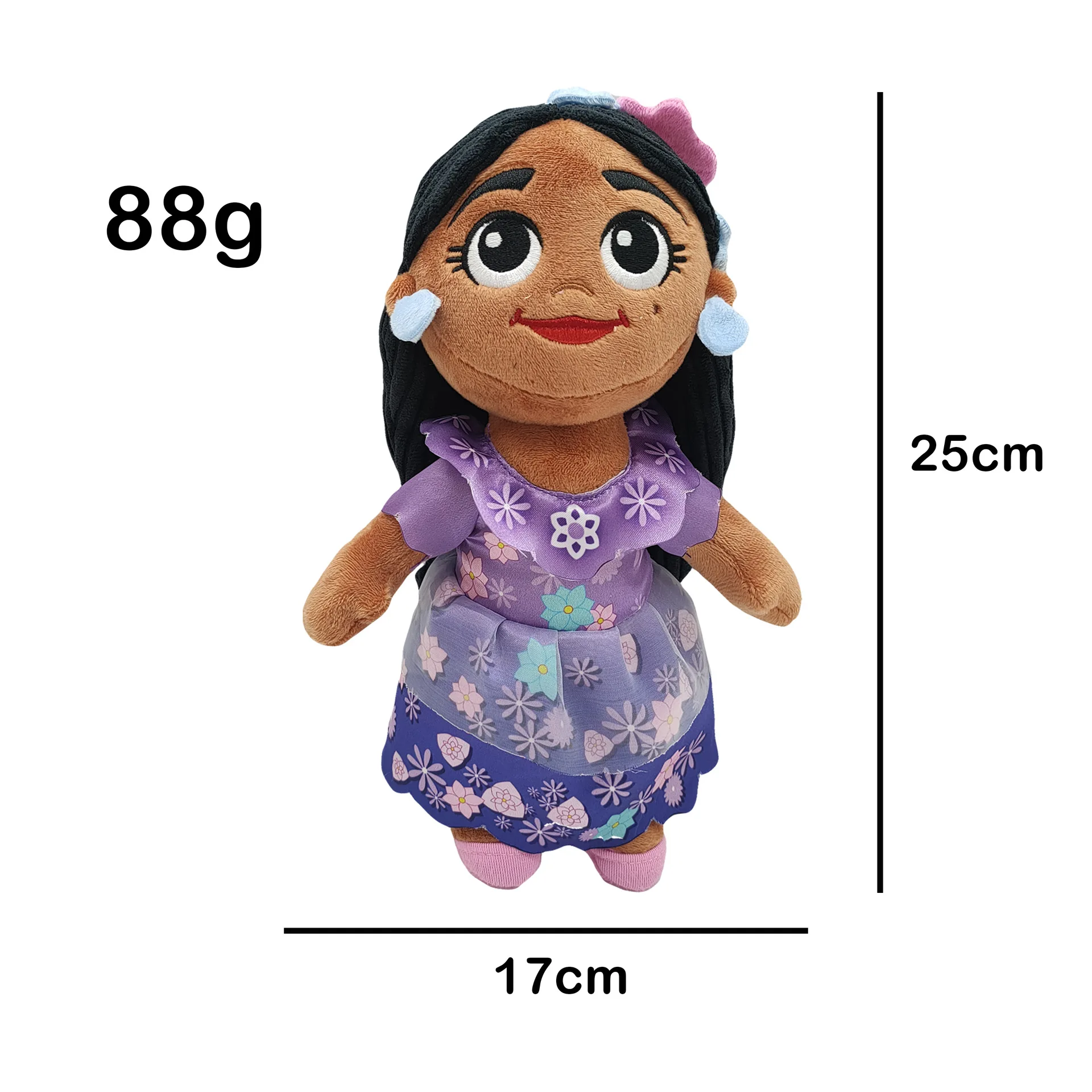 New Arrival Encanto Cartoon Stuffed Plush Toys Cartoon Girls Figure Plush Dolls Exquisite Encanto Movie Stuffed Black Girl Doll