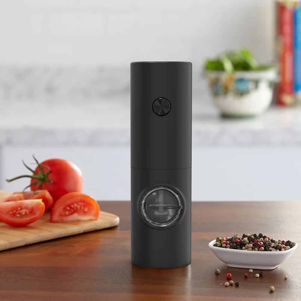 Wholesale Ceramic Pepper Mill Battery Operated Automatic Black Electric Salt And Pepper Grinder