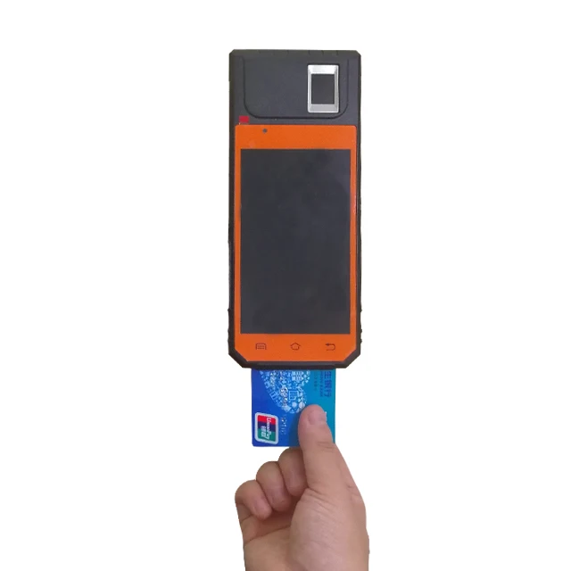 HFSecurity FP09 Портативный Ручной 2D сканер штрих-кода отпечатков пальцев Android PDA со встроенным принтером бесплатная доставка SDK