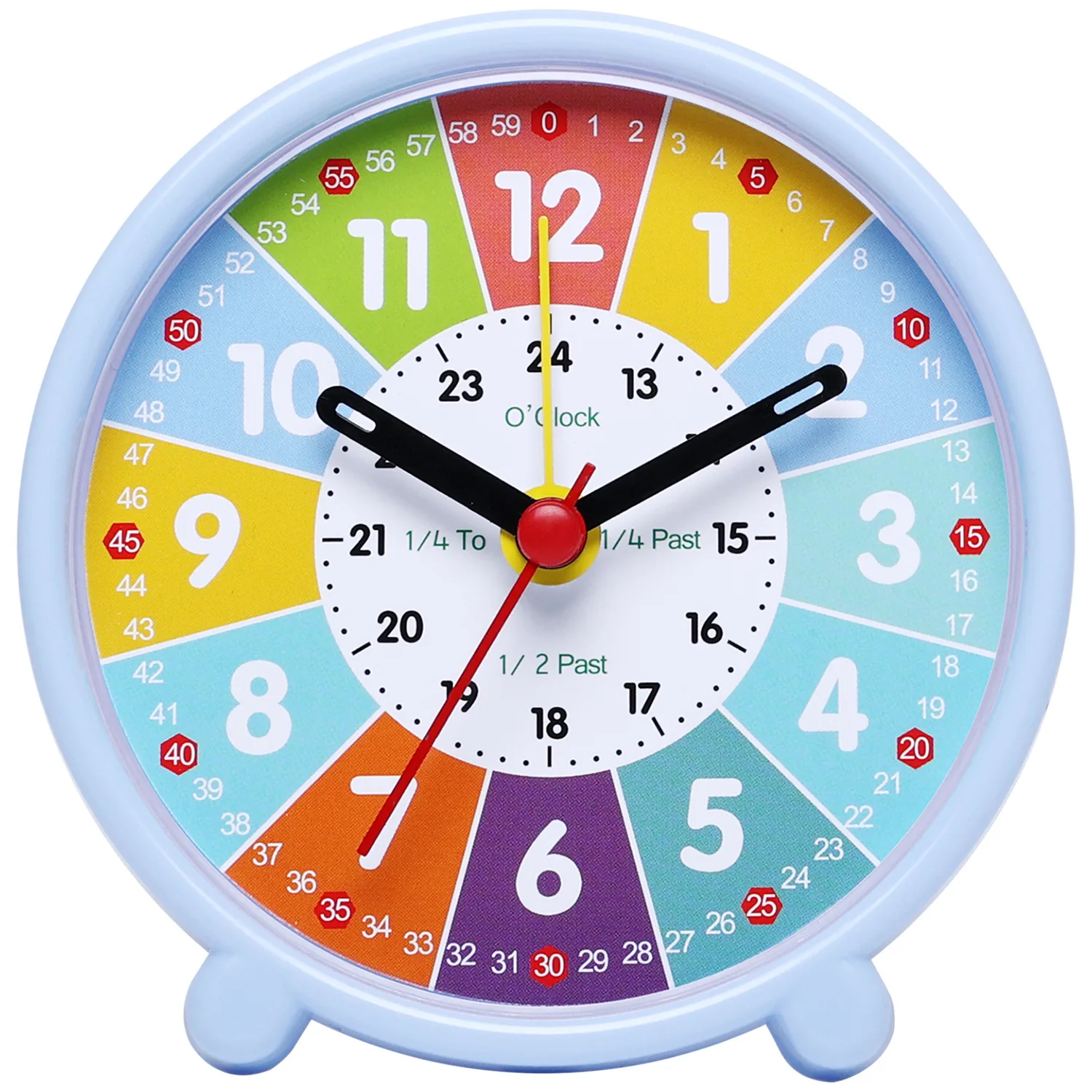 Resin Desk Clock for Kids Colorful Silent Time Number Teaching Clock Educational Learning Includes Calendars
