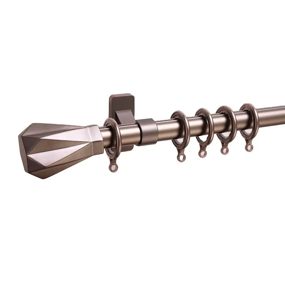 European Style Luxury Hollow Metal Painting Half Circle Brackets Curtain Rod