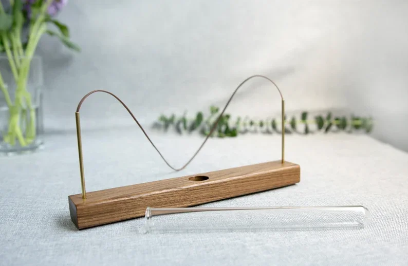 Handmade vase dried flowers Wall decor Wall art Wooden Hanging vase