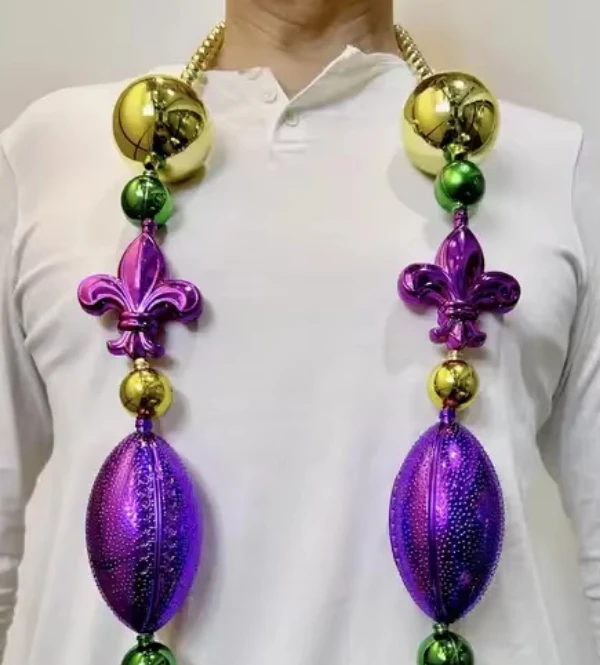 Mardi gras Бисер ожерелья и бусины mardi черный золотой пластиковый карнавальный дизайн