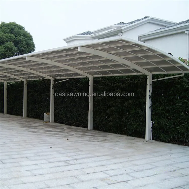 Commercial Polycarbonate Carport Roofing Metal Pole For Carport Garage Awning