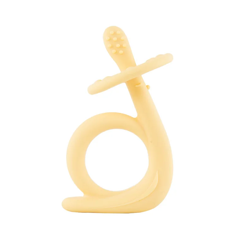 Baby products silicone tooth glue bite lebao bao anti - eating hand molester stick stereo baby snail tooth glue