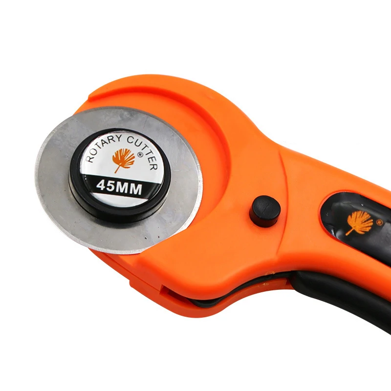 Morden style rotary cutting machine 45mm alloy steel blade fabric crafts round cutter with safety lock