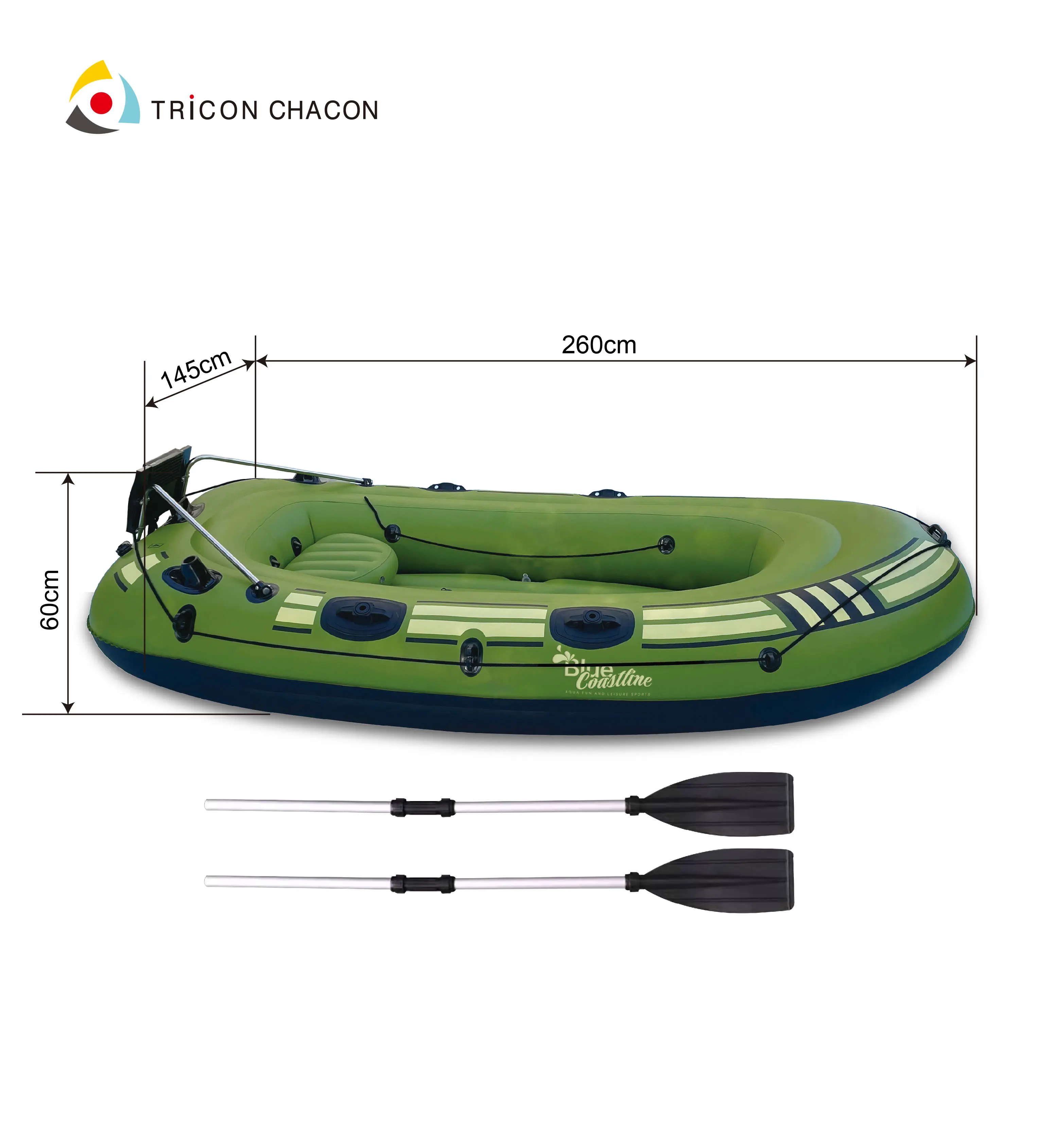 Customize 2-4 person Inflatable fishing boat for sale inflatable raft rowing boat water sport