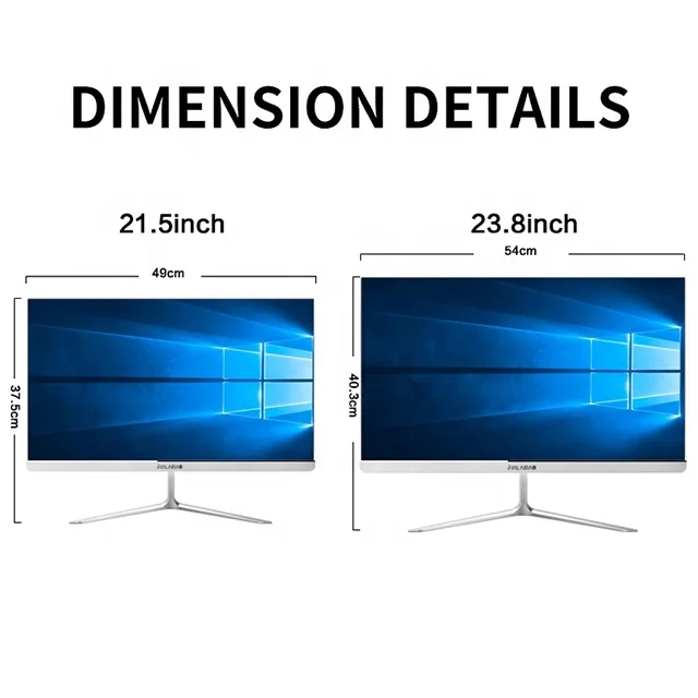 21.5 inch 23.8 inch All In One PC i7 i5 I3 Aio Barebone Computer 4G 8G RAM 256G SSD Gaming All-in-one Pc Computers