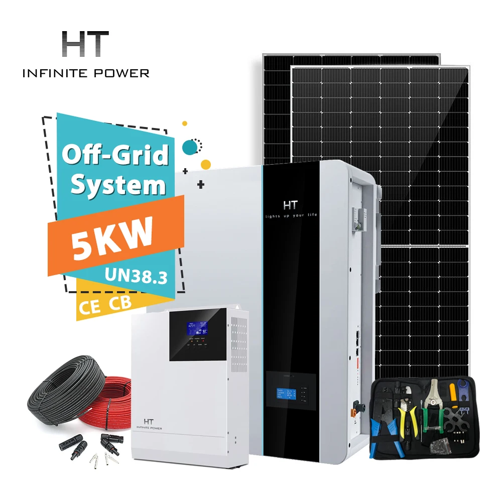 HT Best Price PV Panels Mounting house rooftop Solar power Energy System for Home Off Grid Full Set 20kva 8kw 10kw