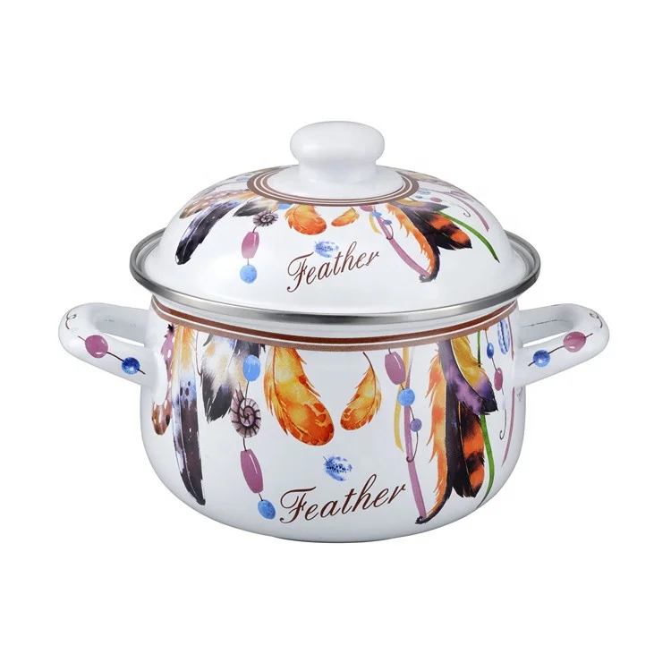 
806D Enamel Casserole Set Enamel Pot Set With SS Ring 