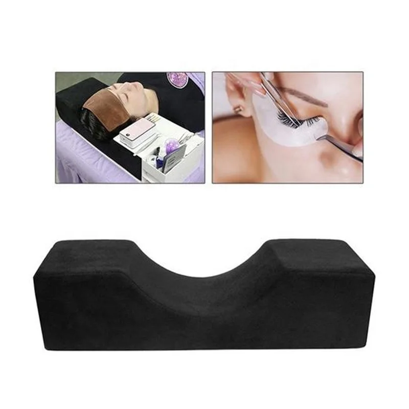 
luxury custom logo beauty eyelash extension ergonomic design eyelashes extension neck pillow 