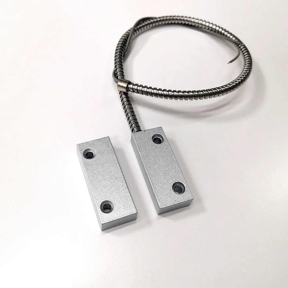 metal door magnetic contact with armored cable  used for alarm system MCS-52A