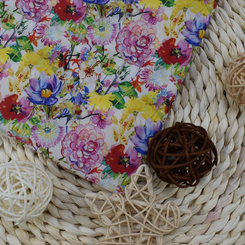 LOW MOQ Custom printing soft cotton poplin fabric prints  for baby  76gsm 100gsm 120gsm150gsm