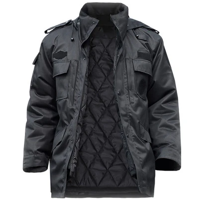 Sidiou Group ветрозащитное и нескользящее уличное армейское пальто, мужской зимний плотный теплый рабочий кардиган, пальто, охранная униформа