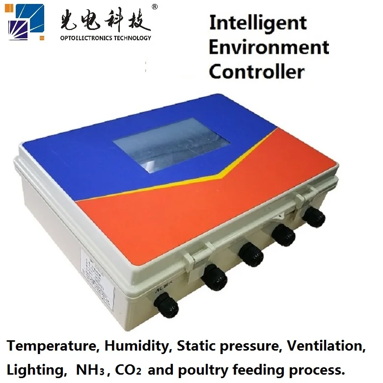 
Poultry house Intelligent Environment Controller Temperature Humidity Lighting NH3 CO2 Static pressure Ventilation 