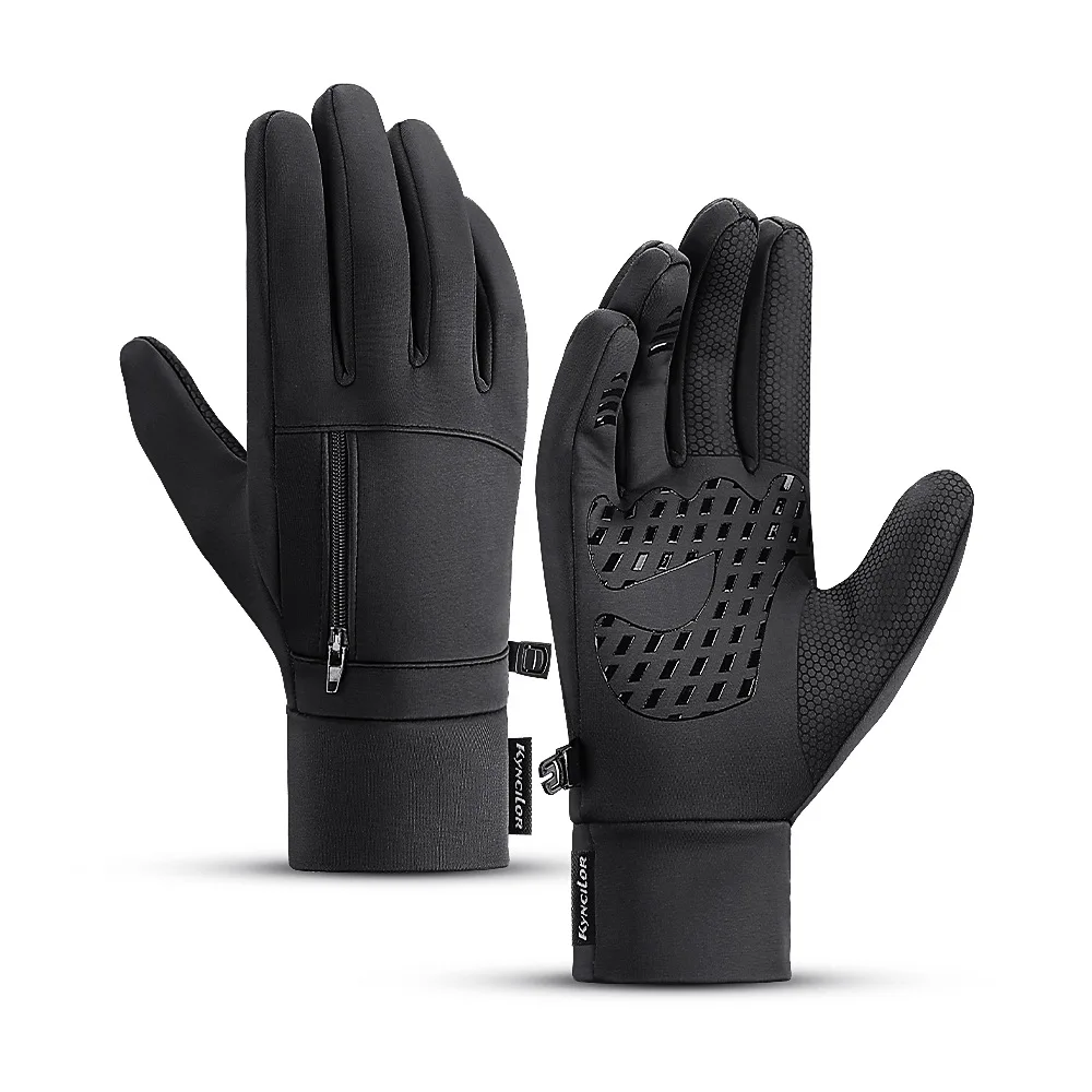 Winter Waterproof Touchscreen Zipper Gloves Full Fingered Anti Slip for Bike Motorcycle