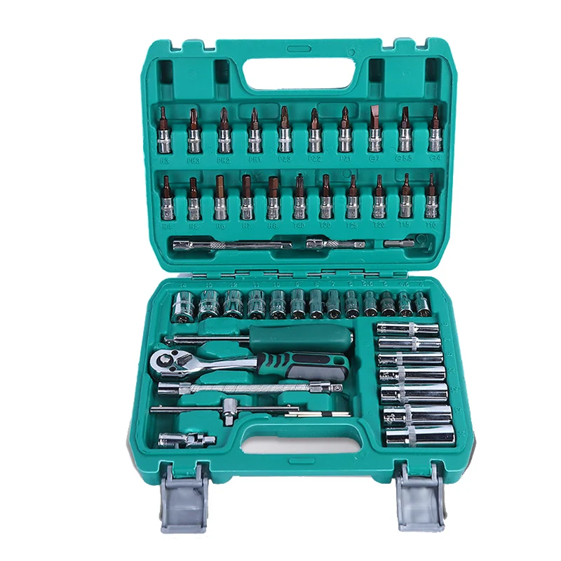 S2 material 53-piece auto repair tool set sleeve tool with 72 teeth ratchet wrench combination tool set auto parts socket set