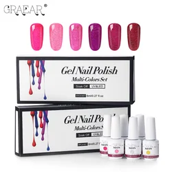 2022 Hot Sale Colorful Nail Polish Set 6 Colors Per Set Uv Gel Nail Polish