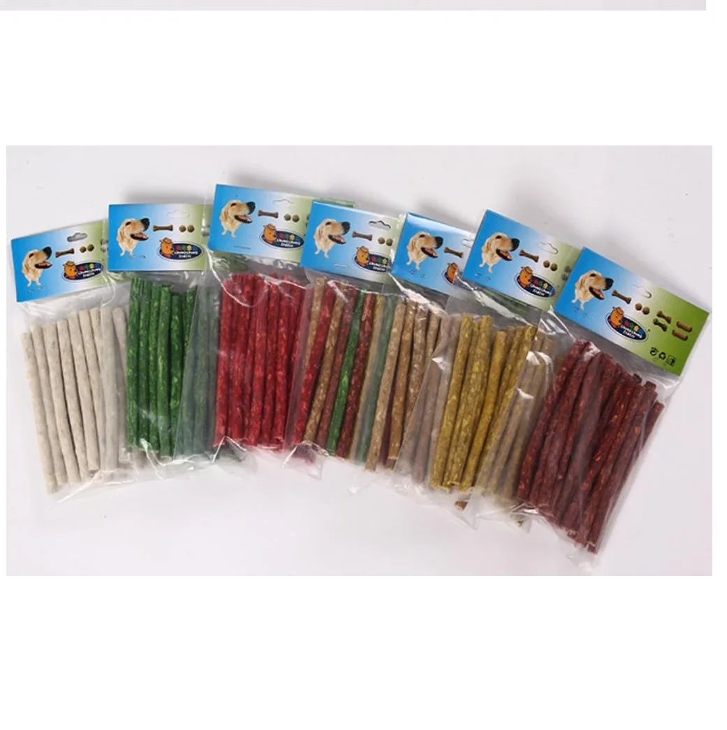 healthy Premium Chicken Treat Natural Twist Beef Hide 5 Inch munchy Stix sticks DENTAL SNACK rawhide dog chews WITH VEGETABLE