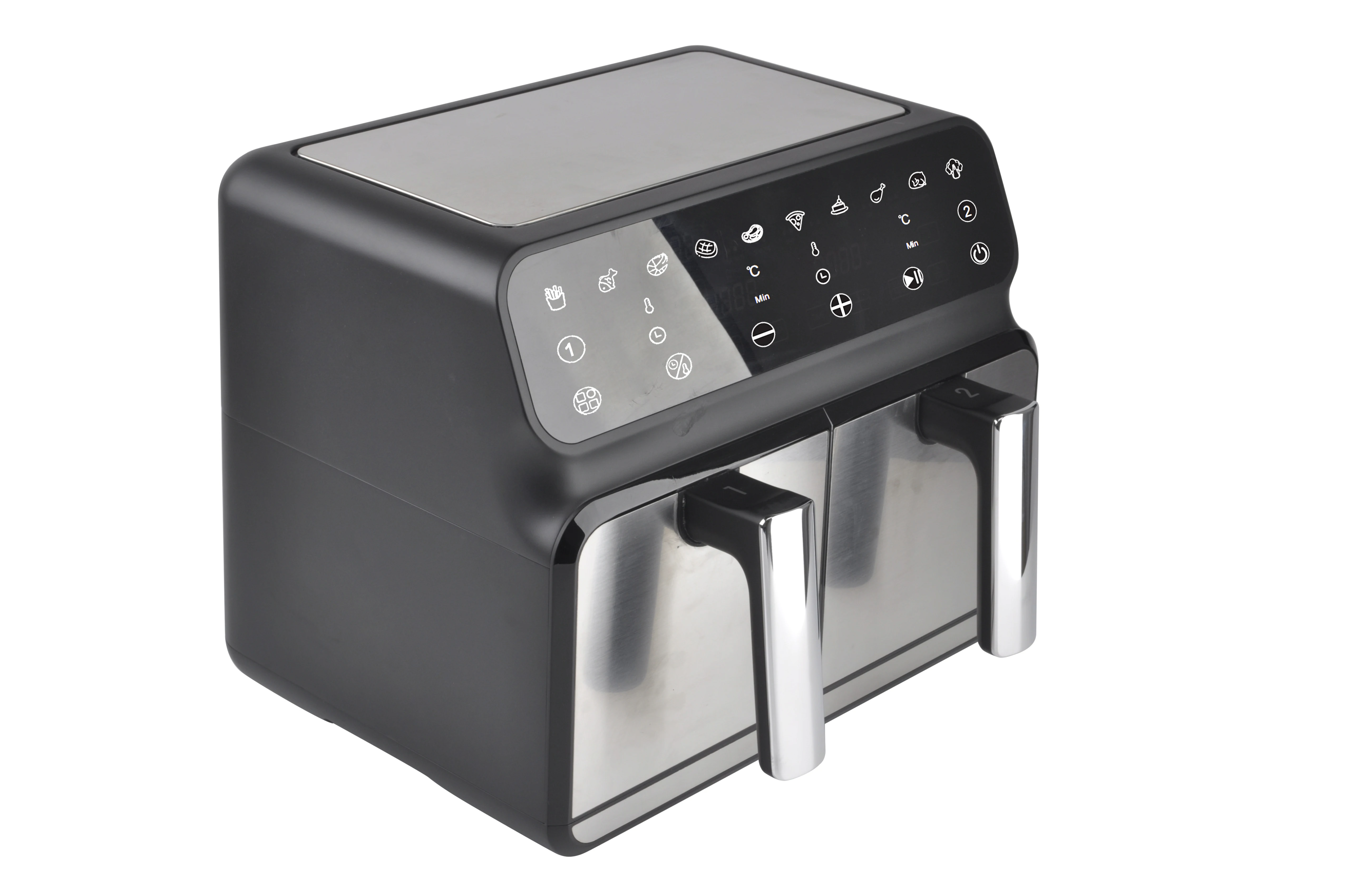 Цифровая аэрофритюрница оптовая продажа фритюрница с двойной корзиной 8 л Электрический сенсорный экран коммерческие смарт-фритюрницы без масла двойные воздушные