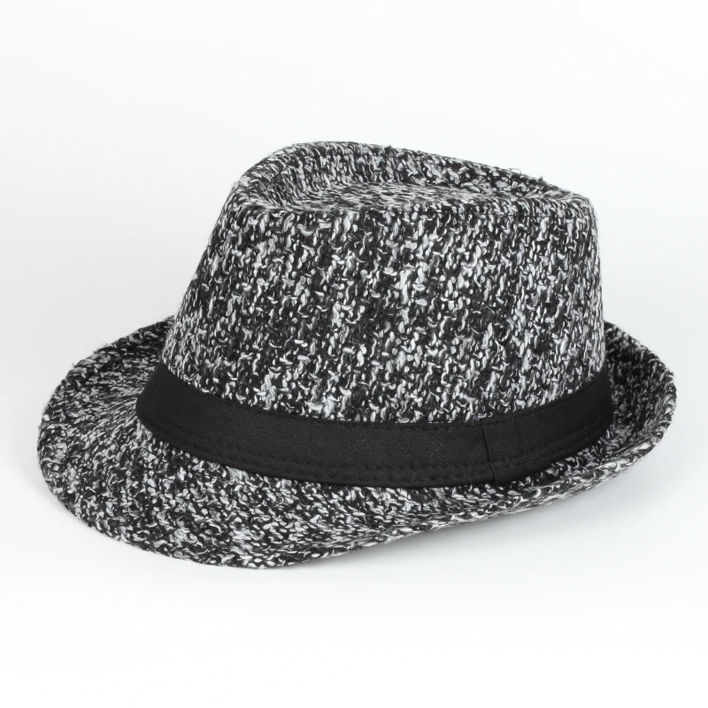 Wholesale Classic High Quality Spring Autumn Short Brim Knitted Hat Party Formal Top Hat Winter Fedora Hats