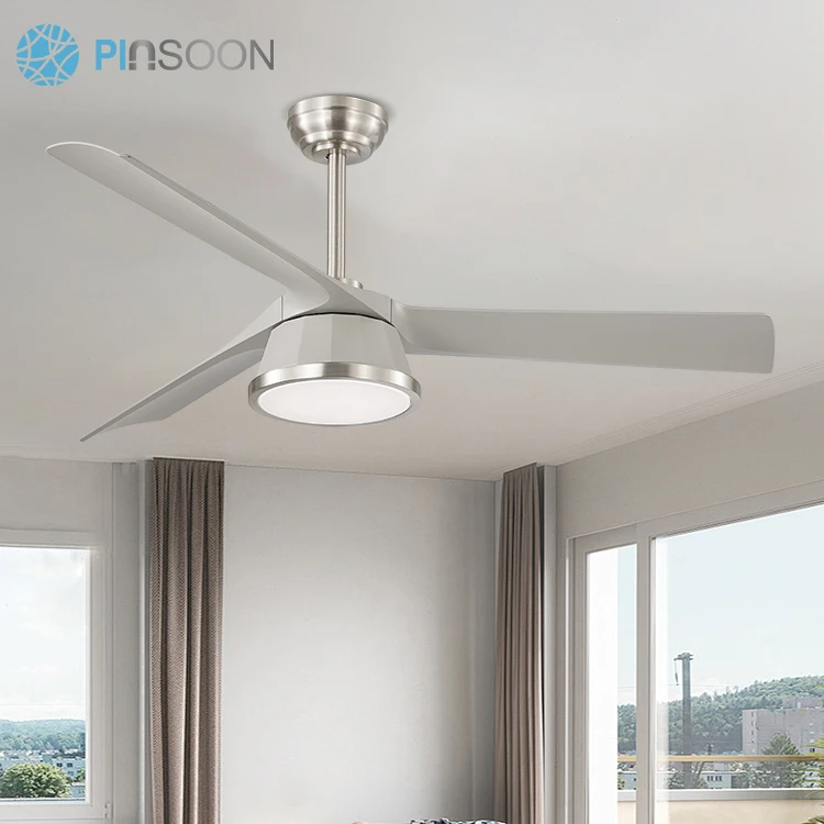 LED Ceiling Fan 52 Inches ABS Blades 3 Speeds Remote Control Adjustable LED Ceiling Fan With Light