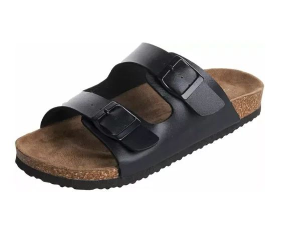 2024 модные стильные женские мужские коричневые сандалии с 2 ремешками шлепанцы из пробки