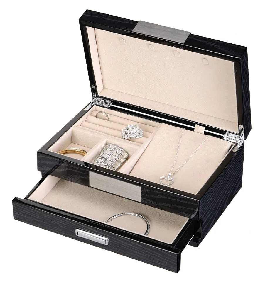 Wholesale wooden Jewelry gift Box Customized log jewelry packaging boxes Luxury  jewelry Box