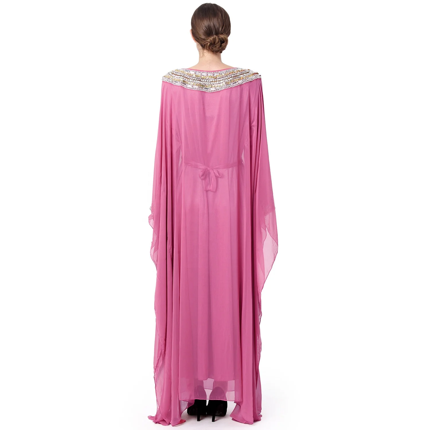 Мусульманское арабское женское платье с вышивкой Женская длинная юбка кафтан роскошное платье абайя женская одежда макси из Турции