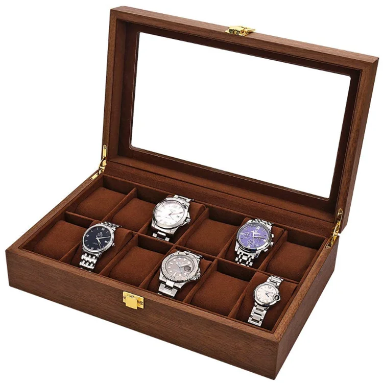 Executive Luxurious  High Grade Dark Brown Wrist Watch wood watch box