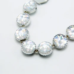 2020 Newest 22mm Crystal Faceted Cabochon Acrylic Lentil Beads for Jewelry Making