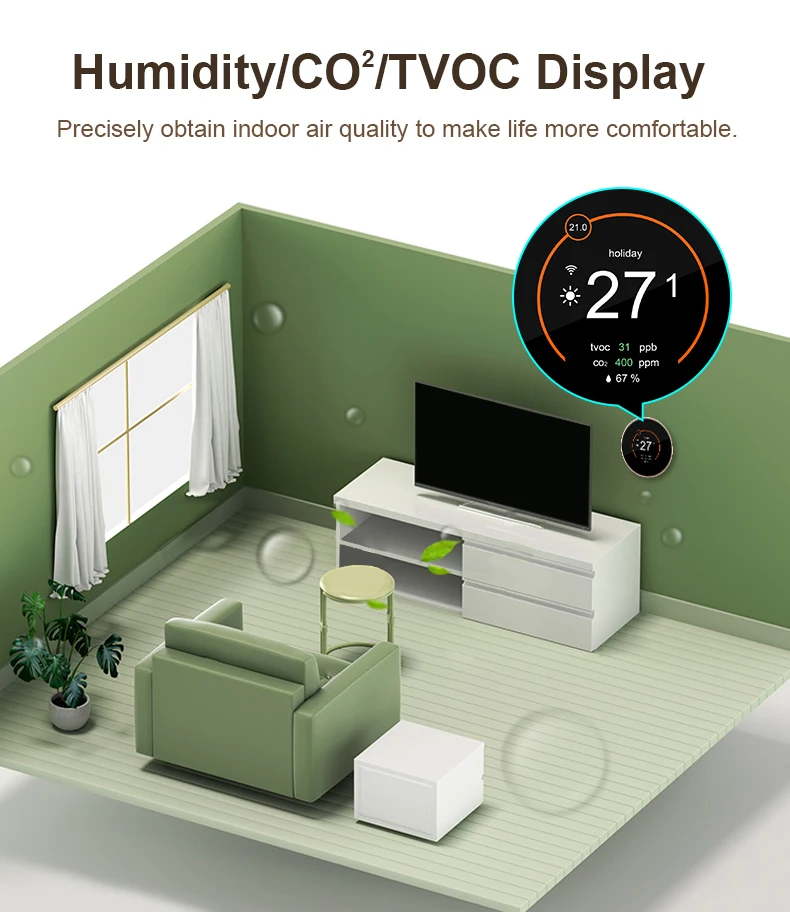 Air Conditioner 24V Smart Room Thermostat WIFI Temperature Controller Home Heat Pump