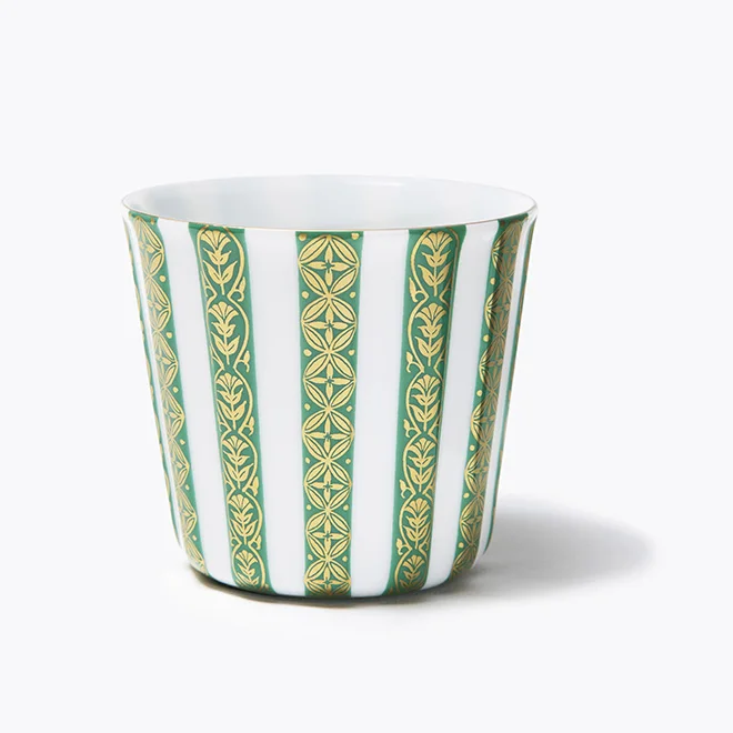 Border Gold Patterns Stripe Drinking Coffee Porcelain Liqueur Cup