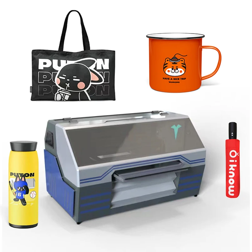 newest uv flatbed printing machine for stainless steel insulation cup glass plastic drink bottles sport business inkjet printers