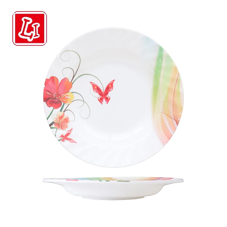 Melamine tableware for catering industry round plate of porcelain like products