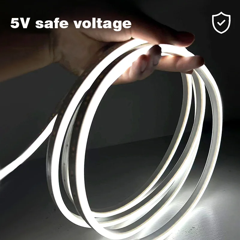 5V low voltage neon led light bar with USB and 501 button switch waterproof IP68 silicone led strip lighting