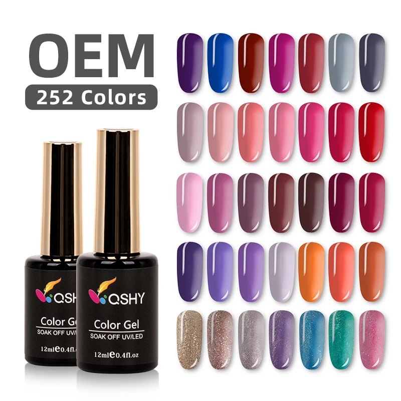 OEM ODM Gel Polish Manufacture  gel polish base top coat Wholesale  soak off Resin Color Nail Gel Polish