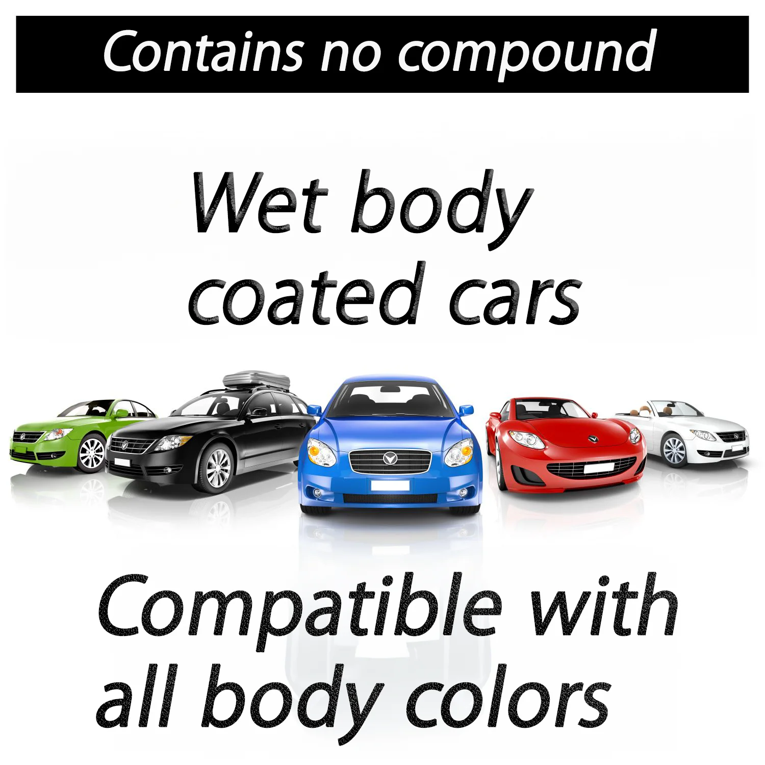 Natural carnauba good-use car paint after waxing and polishing care
