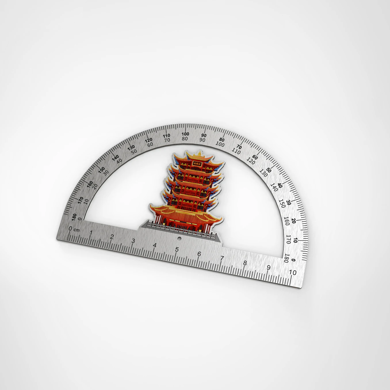 Free design custom metal Measuring Tool Ruler with UV printing Math Set Ruler Includes Protractor ,Triangle ,Straight Ruler