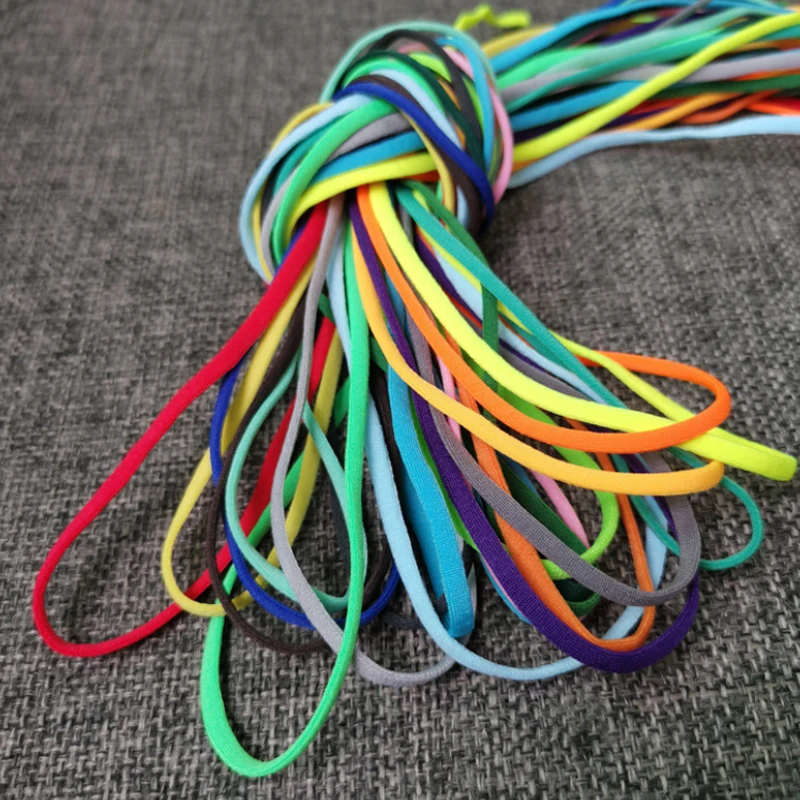 Factory Wholesale 2Mm 3Mm 4Mm 5Mm Custom Braided Round Polyester Elastic Cord Rope Rubber Latex Cord