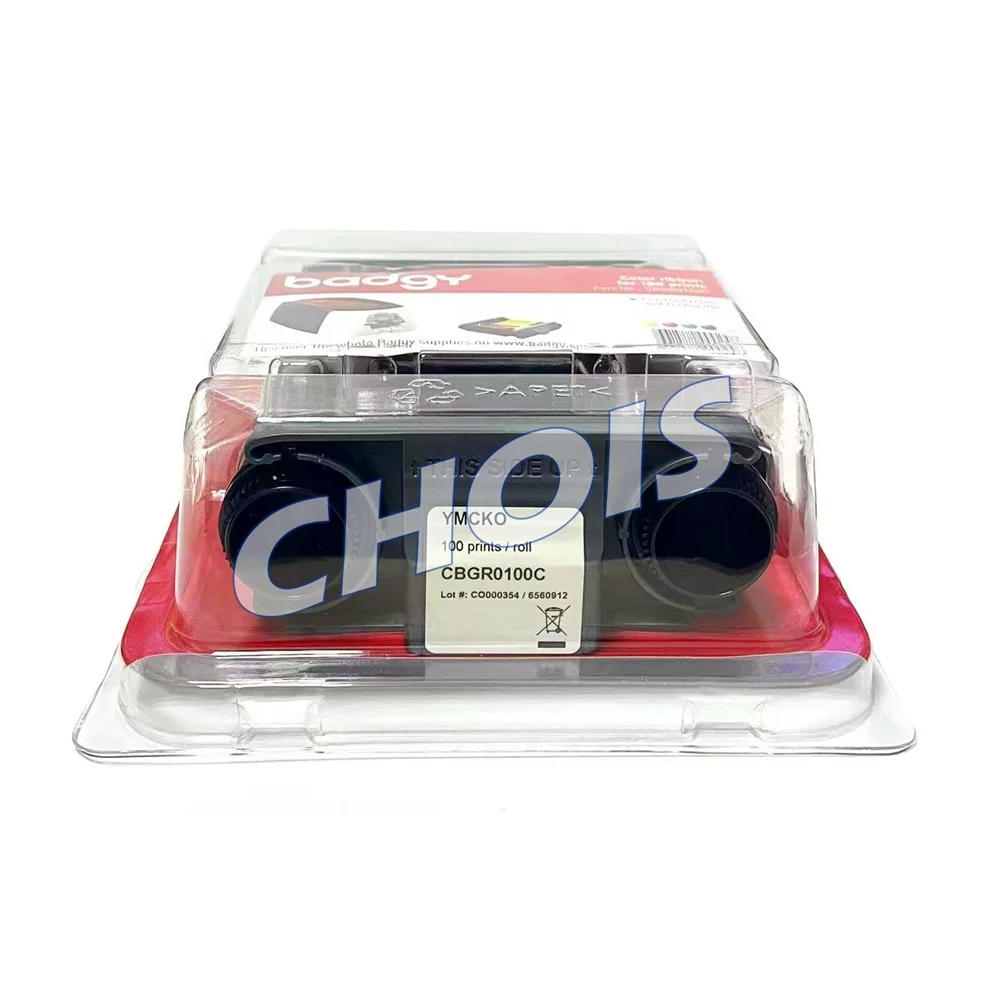 Original Evolis CBGR0100C YMCKO Ribbon for Badgy100 & Badgy200 Card Printer