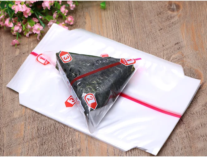 Упаковочная двухслойная пластиковая пленка onigiri для доставки в Россию упаковочная сумка без морских водорослей нори внутри