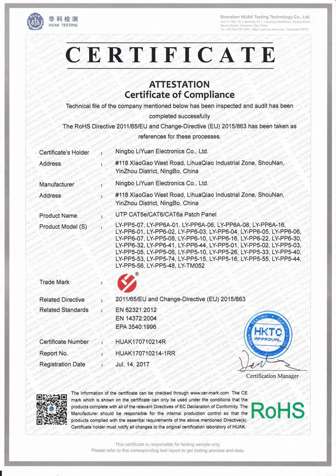 LY-KJ5-01 Lan cable high band cat5e module