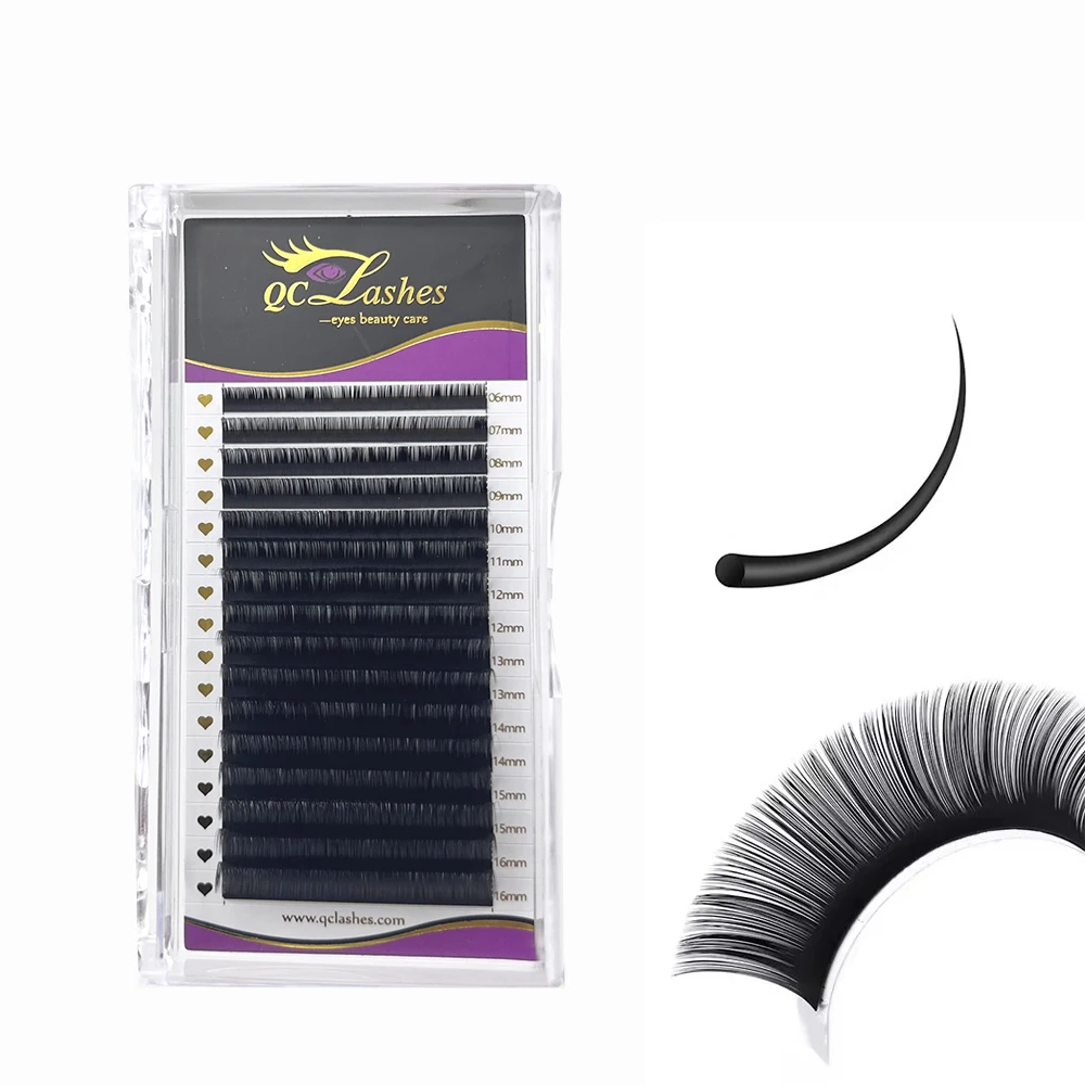 Premium cashmere lash extensions 0.05 0.07 0.10 0.15 0.18 Private Label Dark matte volume eyelash extensions Faux PBT lash trays