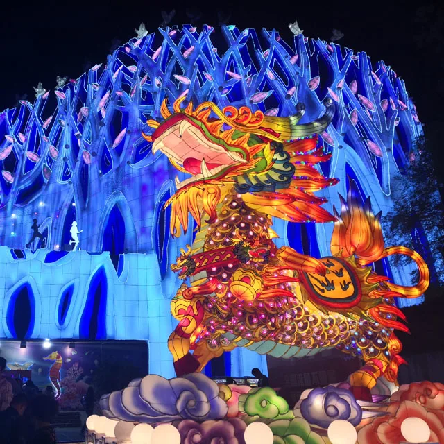 Large Outdoor Decorative Chinese Dragon Lanterns For Sale