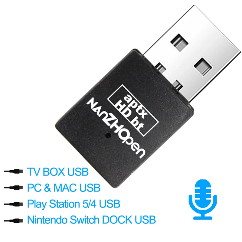 Wireless stereo ble audio adapter APT-X bt receiver with 5.0 aptx hd usb adapter for ps5 games