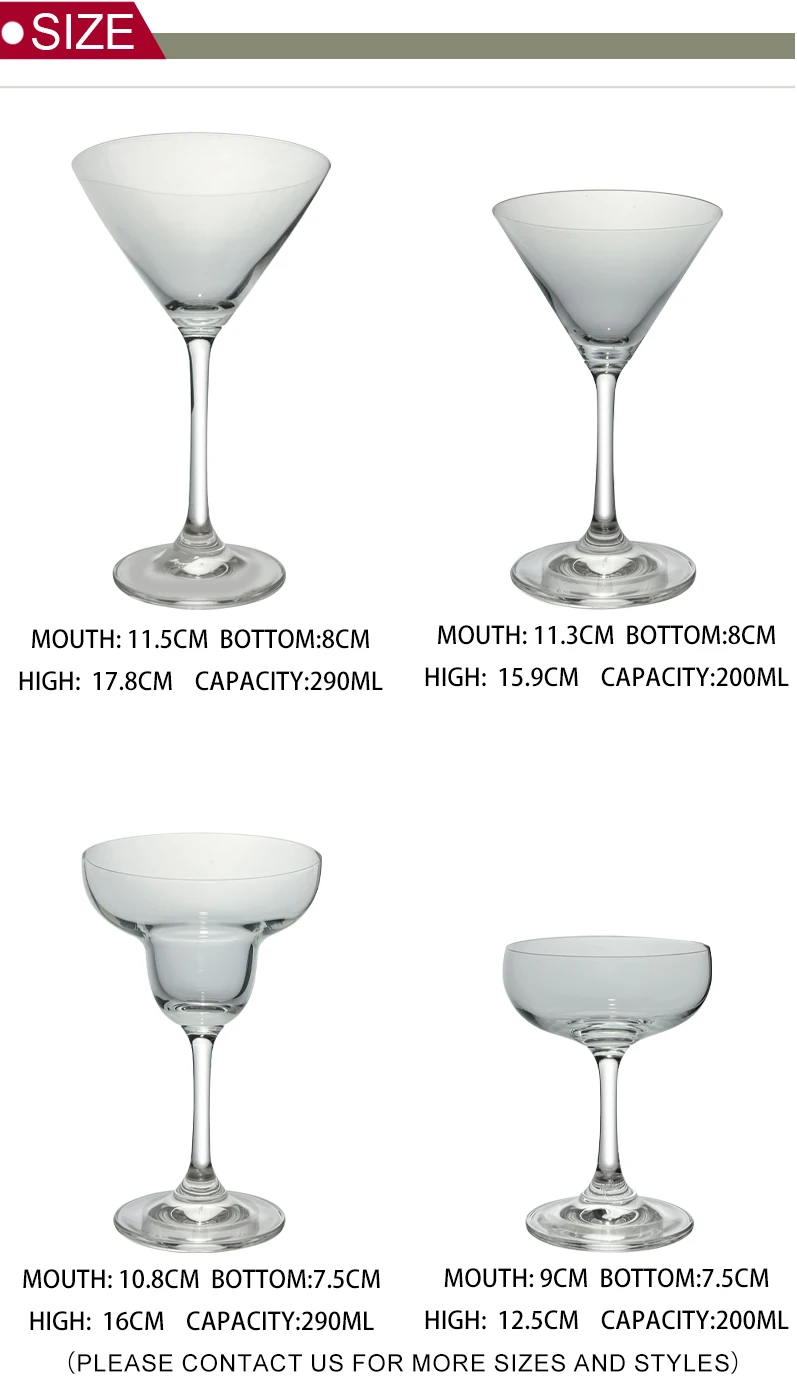 Luxury hand made custom logo martini cocktail glasses bar long stem Champagne Goblet cocktail glass cup coupe cocktail glass