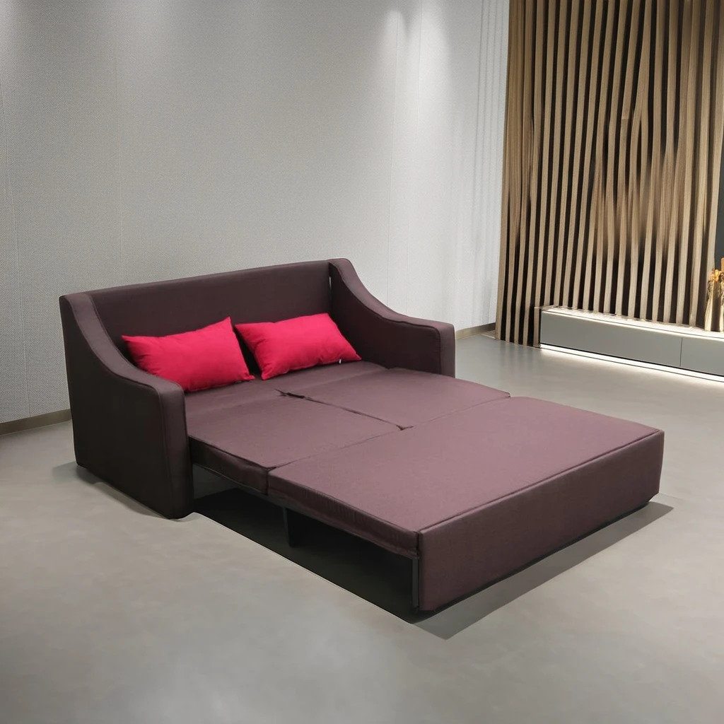 High Quality Modern Queen Size Soft Mattress Fabric Sofa Bed Durable Wooden Structure with High-Strength Metal for Home Hotel