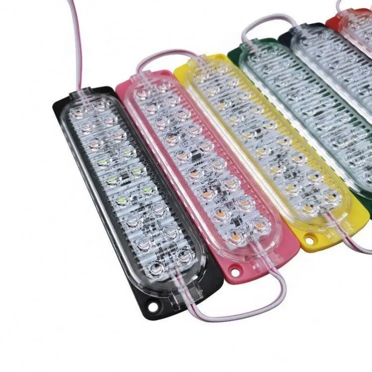 RGB Flash 18 Bulbs Car Warning Light Led Modules 12v 24v smd2835 Chip Vehicle Fender Caution Display Lighting Annunciation Lamp